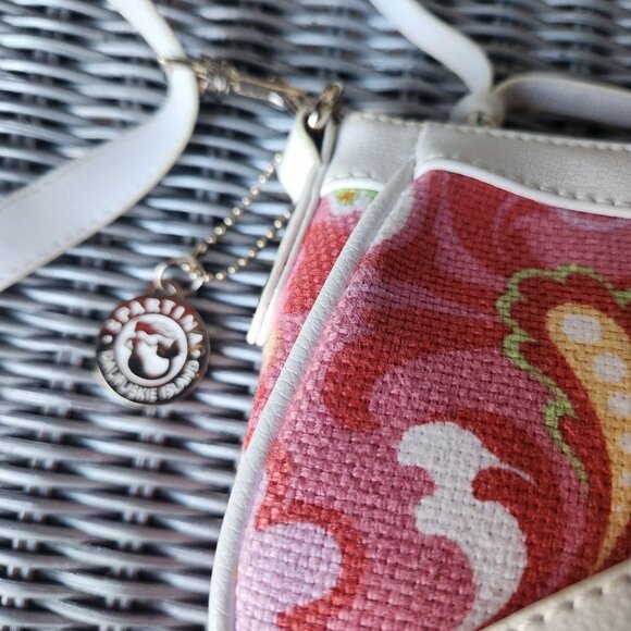 SPARTINA 449 ~ Sweetgrass Canvas with Leather Trims Crossbody Bag ~ EUC - Picture 2 of 6